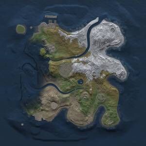 Thumbnail Rust Map: Procedural Map, Size: 2500, Seed: 1098260162, 6 Monuments