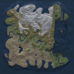 Thumbnail Rust Map: Procedural Map, Size: 4500, Seed: 717959327, 17 Monuments