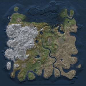 Thumbnail Rust Map: Procedural Map, Size: 4000, Seed: 91085265, 15 Monuments