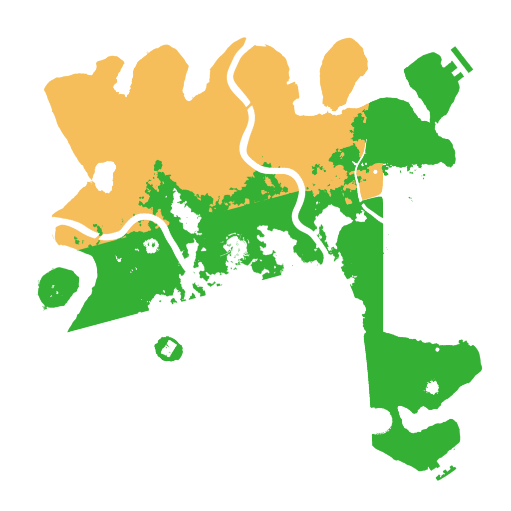 Biome Rust Map: Procedural Map, Size: 3500, Seed: 2027777982