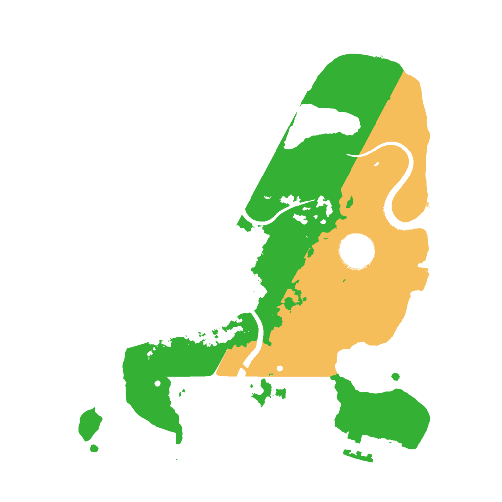 Biome Rust Map: Procedural Map, Size: 2500, Seed: 417304003