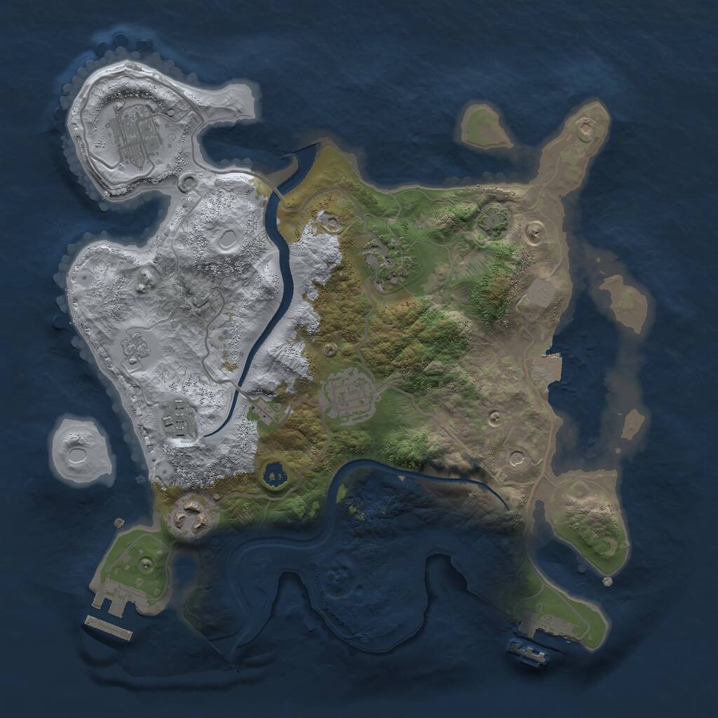 Rust Map: Procedural Map, Size: 3000, Seed: 10102992, 11 Monuments