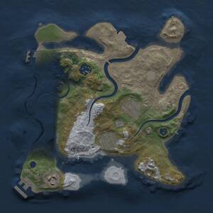 Thumbnail Rust Map: Procedural Map, Size: 2750, Seed: 71184, 9 Monuments