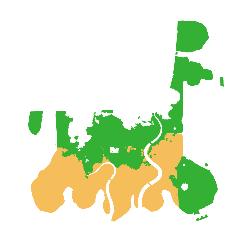 Biome Rust Map: Procedural Map, Size: 3000, Seed: 58456586