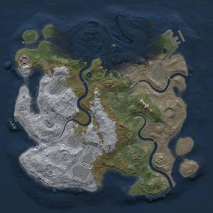 Thumbnail Rust Map: Procedural Map, Size: 3500, Seed: 1603931542, 13 Monuments
