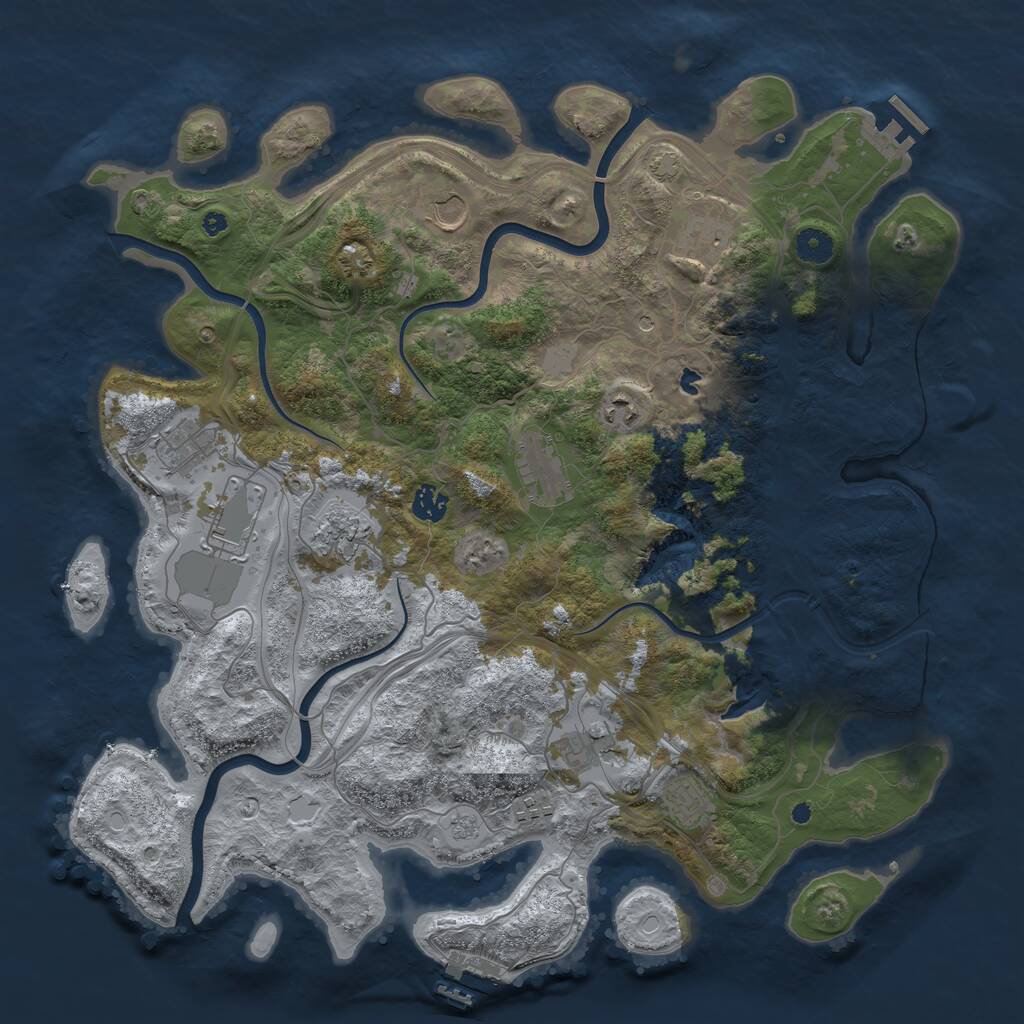 Rust Map: Procedural Map, Size: 4250, Seed: 9101996, 17 Monuments