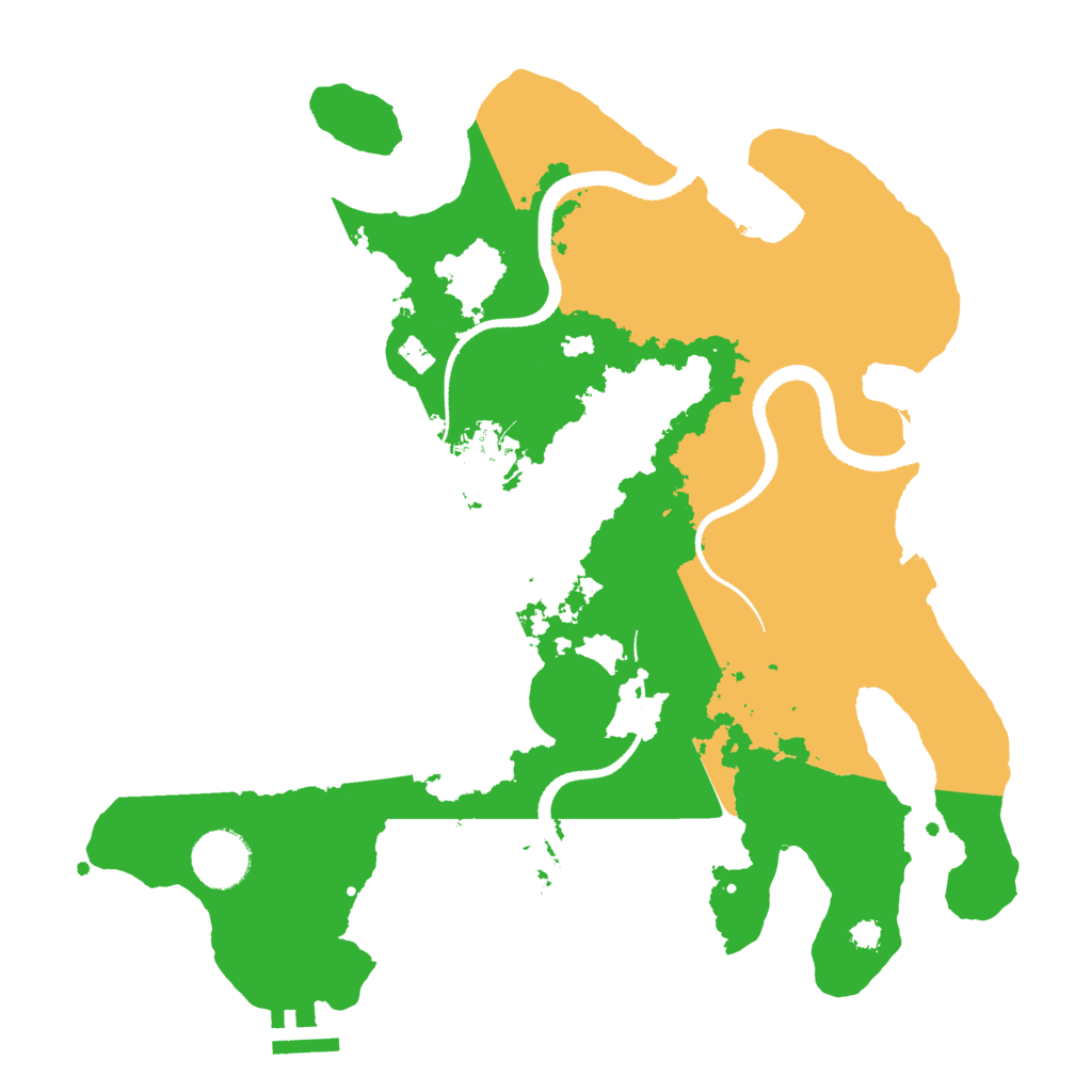 Biome Rust Map: Procedural Map, Size: 3300, Seed: 488303557