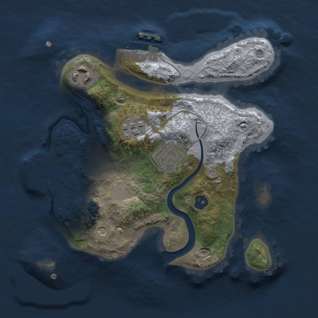 Rust Map: Procedural Map, Size: 2250, Seed: 1098260162, 7 Monuments