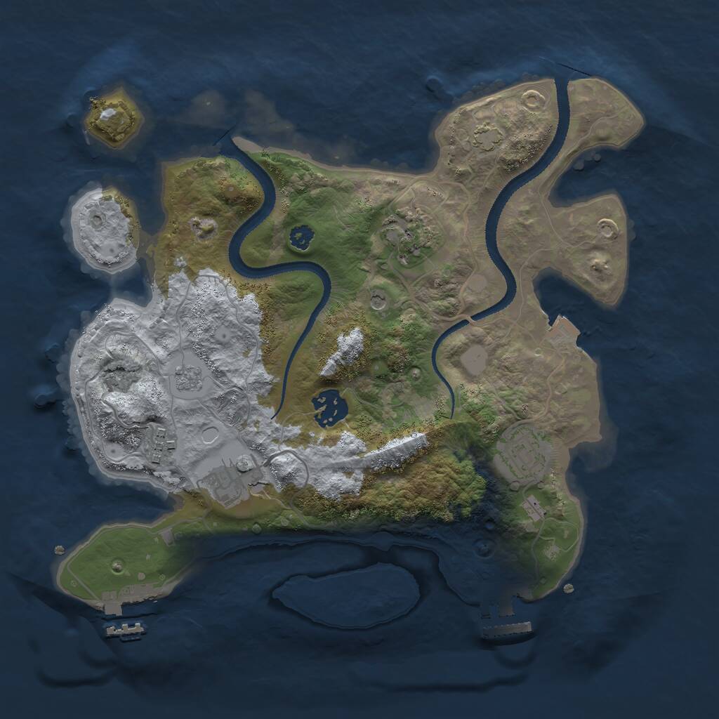 Rust Map: Procedural Map, Size: 3000, Seed: 4415, 11 Monuments