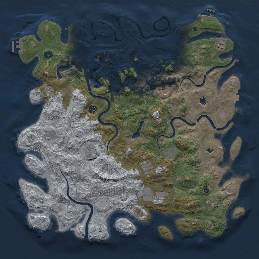 Rust Map: Procedural Map, Size: 4800, Seed: 1996540640, 16 Monuments