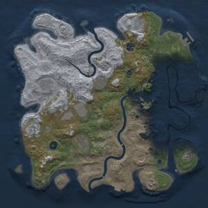 Thumbnail Rust Map: Procedural Map, Size: 3800, Seed: 480057771, 16 Monuments