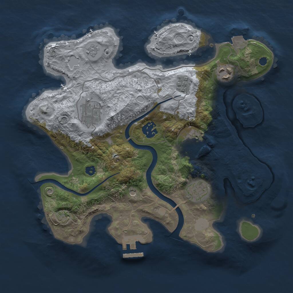 Rust Map: Procedural Map, Size: 2900, Seed: 1654602432, 11 Monuments