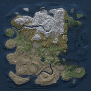 Thumbnail Rust Map: Procedural Map, Size: 3850, Seed: 561833959, 17 Monuments