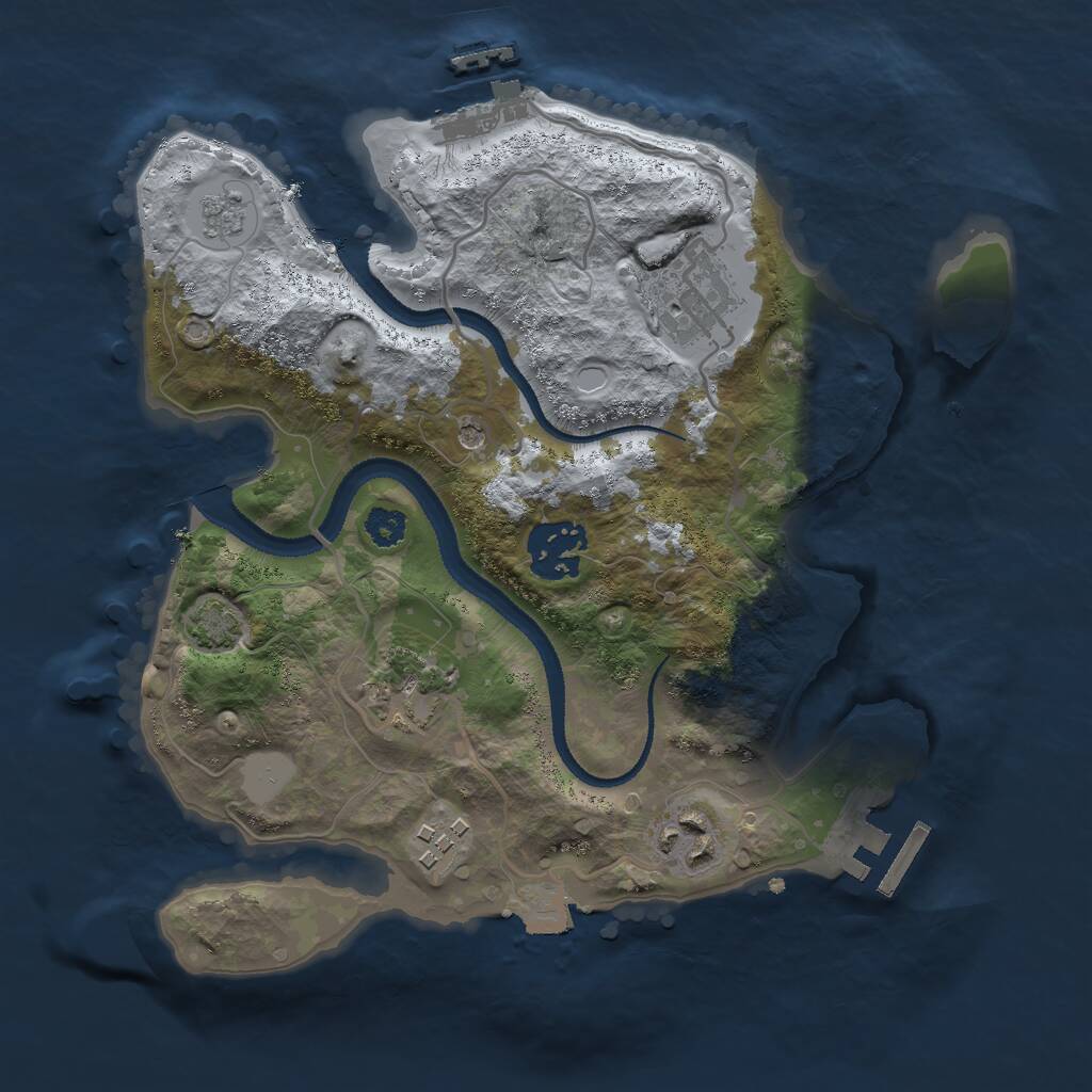 Rust Map: Procedural Map, Size: 2700, Seed: 11, 11 Monuments