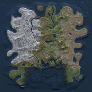 Thumbnail Rust Map: Procedural Map, Size: 4000, Seed: 2026631252, 16 Monuments
