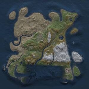 Thumbnail Rust Map: Procedural Map, Size: 3120, Seed: 1857858105, 10 Monuments