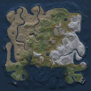 Thumbnail Rust Map: Procedural Map, Size: 4250, Seed: 579043495, 17 Monuments