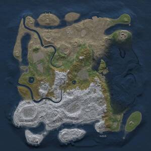 Thumbnail Rust Map: Procedural Map, Size: 3600, Seed: 724563, 15 Monuments