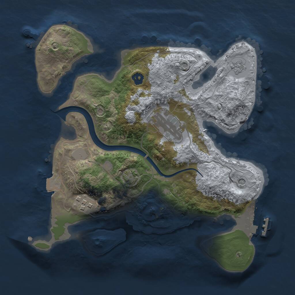 Rust Map: Procedural Map, Size: 2500, Seed: 99652, 7 Monuments