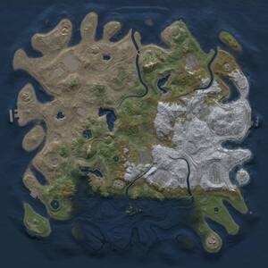 Thumbnail Rust Map: Procedural Map, Size: 4500, Seed: 679290873, 17 Monuments