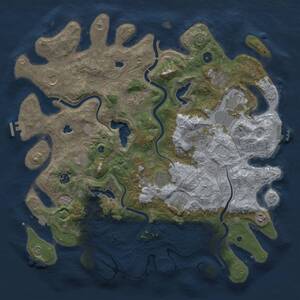 Thumbnail Rust Map: Procedural Map, Size: 4500, Seed: 679290873, 17 Monuments