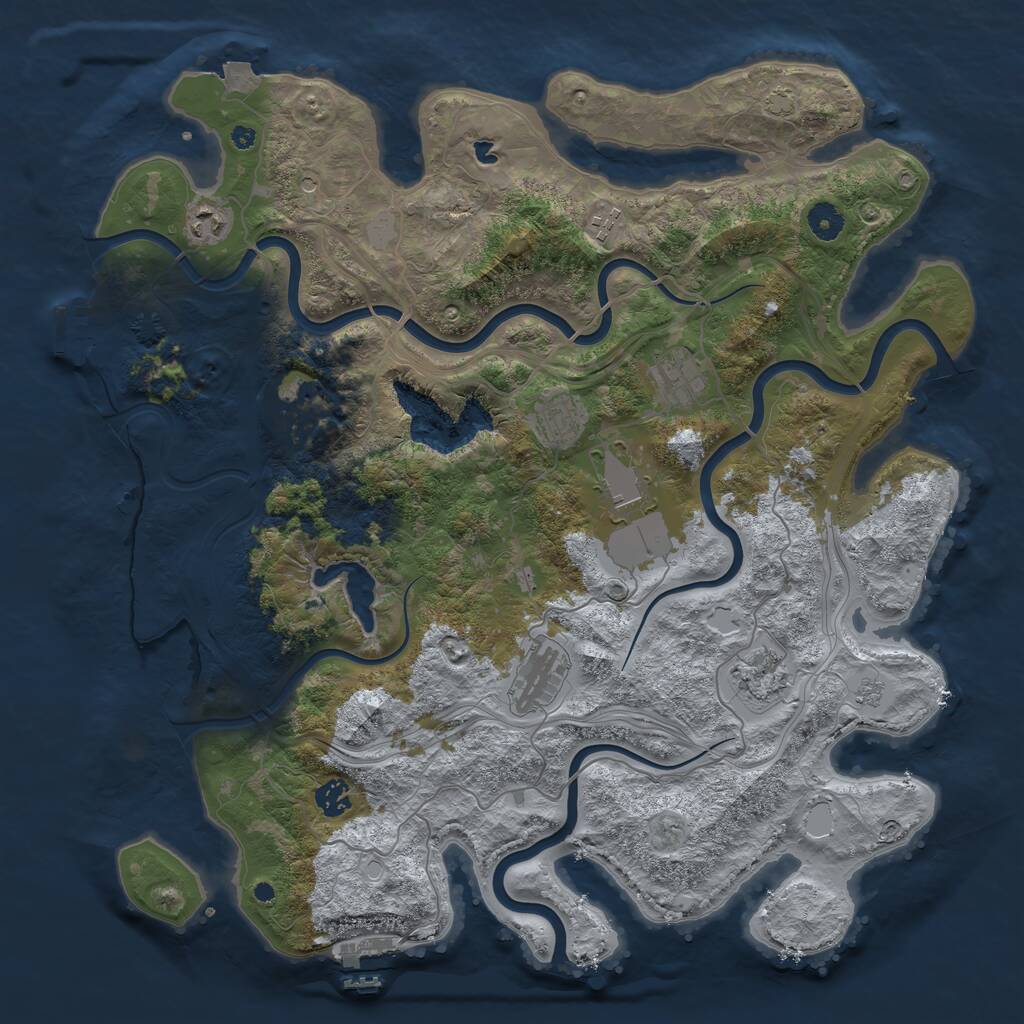 Rust Map: Procedural Map, Size: 4250, Seed: 1818219266, 15 Monuments