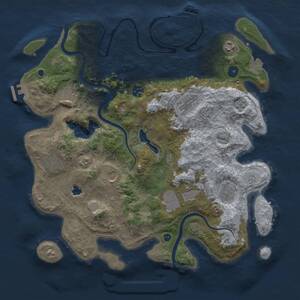 Thumbnail Rust Map: Procedural Map, Size: 4000, Seed: 487445747, 15 Monuments