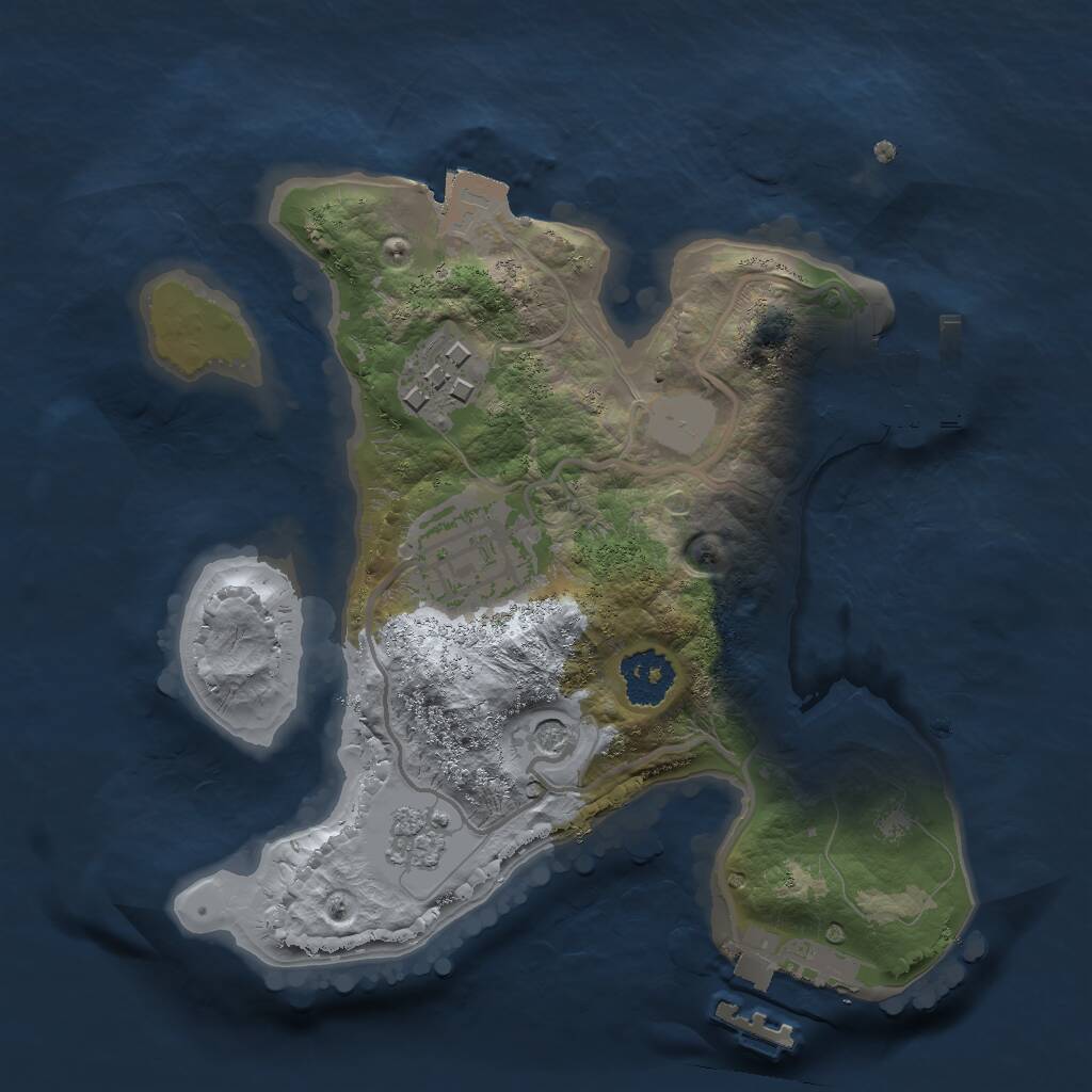 Rust Map: Procedural Map, Size: 2000, Seed: 477055752, 7 Monuments