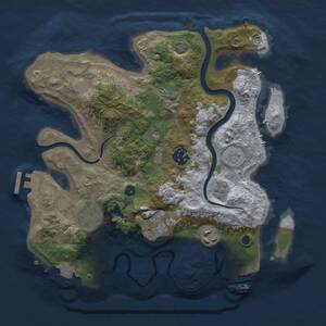 Thumbnail Rust Map: Procedural Map, Size: 3000, Seed: 907232, 12 Monuments