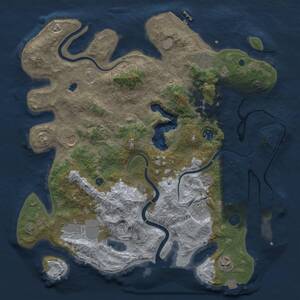 Thumbnail Rust Map: Procedural Map, Size: 4000, Seed: 2099836638, 14 Monuments