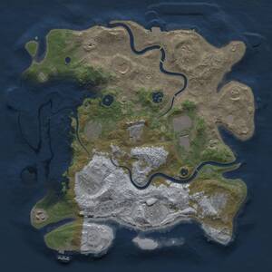Thumbnail Rust Map: Procedural Map, Size: 3700, Seed: 828455267, 17 Monuments
