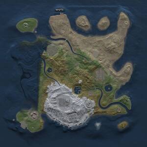 Thumbnail Rust Map: Procedural Map, Size: 3000, Seed: 26987, 11 Monuments