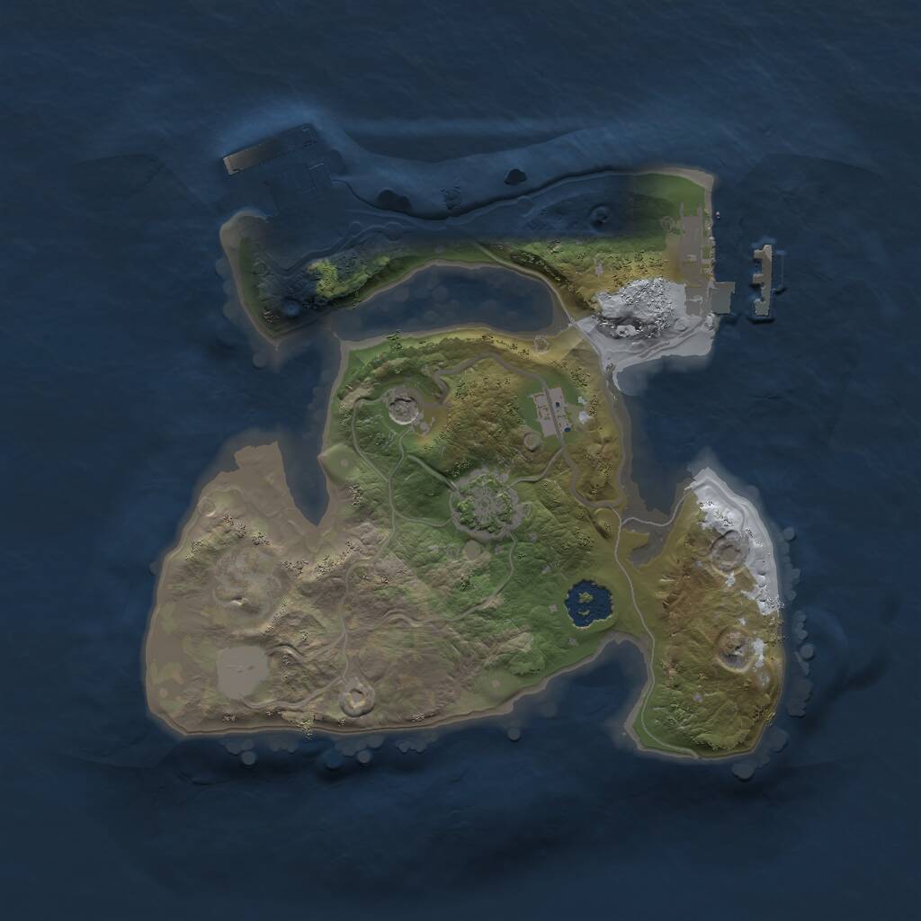 Rust Map: Procedural Map, Size: 2000, Seed: 23452454, 5 Monuments