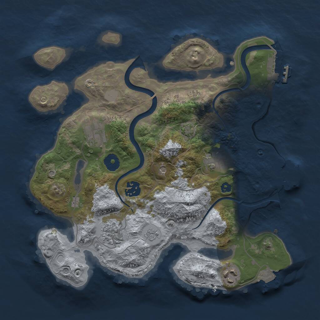 Rust Map: Procedural Map, Size: 3000, Seed: 4235651, 11 Monuments