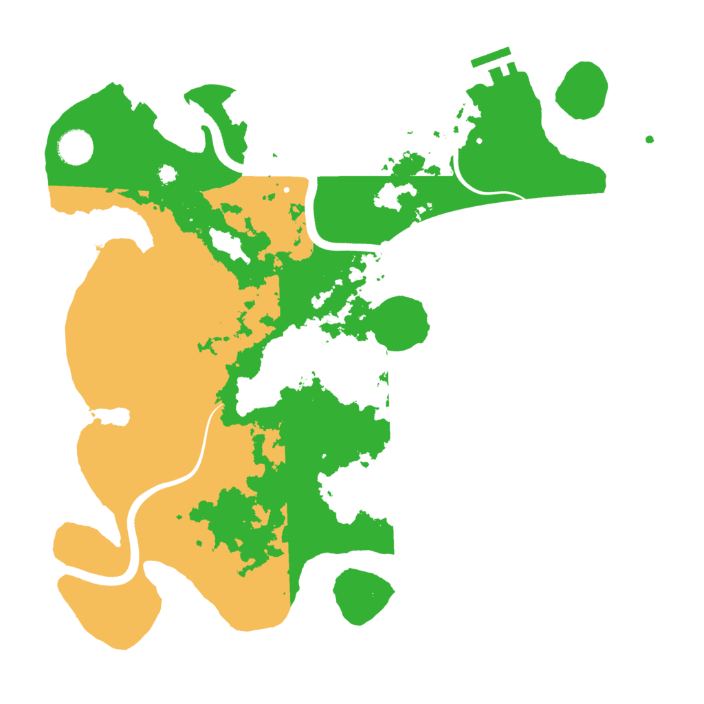 Biome Rust Map: Procedural Map, Size: 3500, Seed: 13625