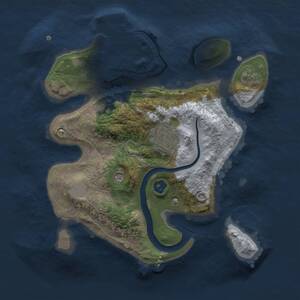 Thumbnail Rust Map: Procedural Map, Size: 2300, Seed: 2029730330, 4 Monuments