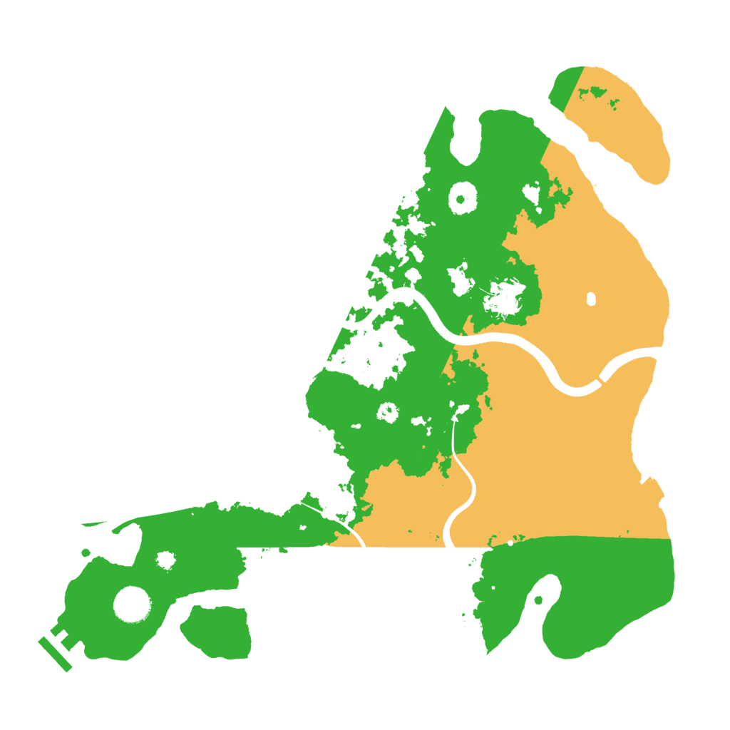 Biome Rust Map: Procedural Map, Size: 3500, Seed: 12578