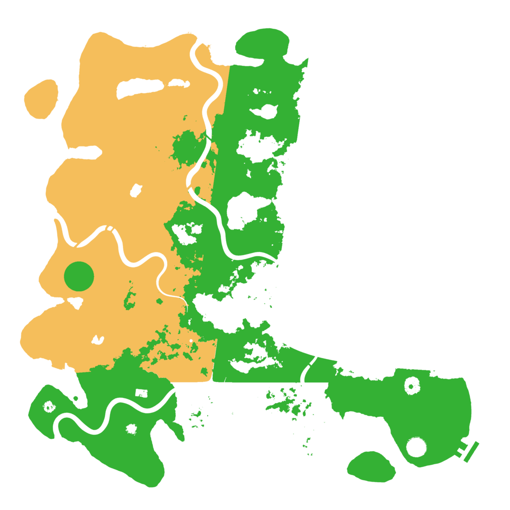 Biome Rust Map: Procedural Map, Size: 4500, Seed: 240601950