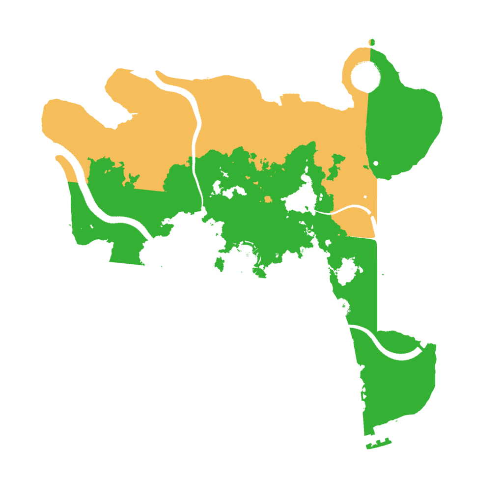 Biome Rust Map: Procedural Map, Size: 3000, Seed: 14543