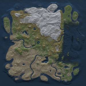 Thumbnail Rust Map: Procedural Map, Size: 4700, Seed: 757416980, 17 Monuments
