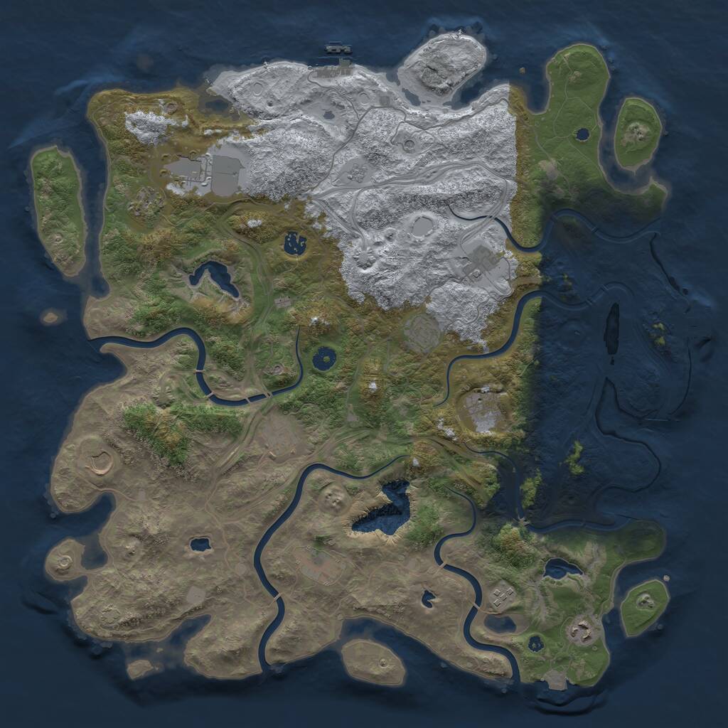 Rust Map: Procedural Map, Size: 4700, Seed: 757416980, 17 Monuments