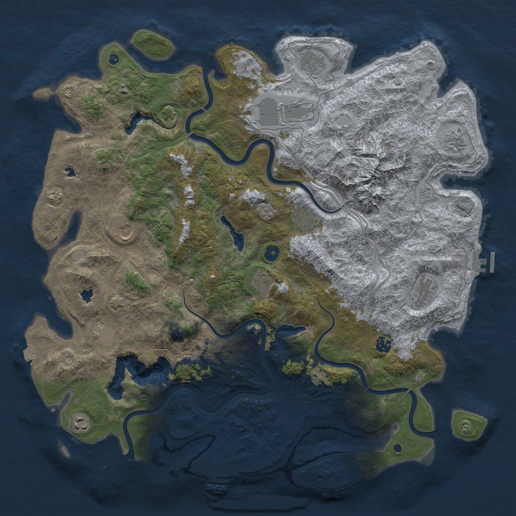 Rust Map: Procedural Map, Size: 5000, Seed: 15778, 17 Monuments