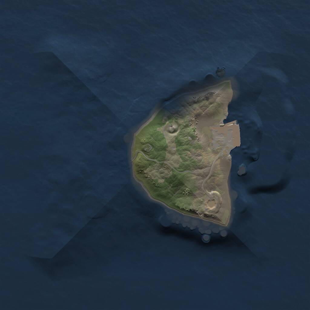 Rust Map: Procedural Map, Size: 1401, Seed: 100, 1 Monuments