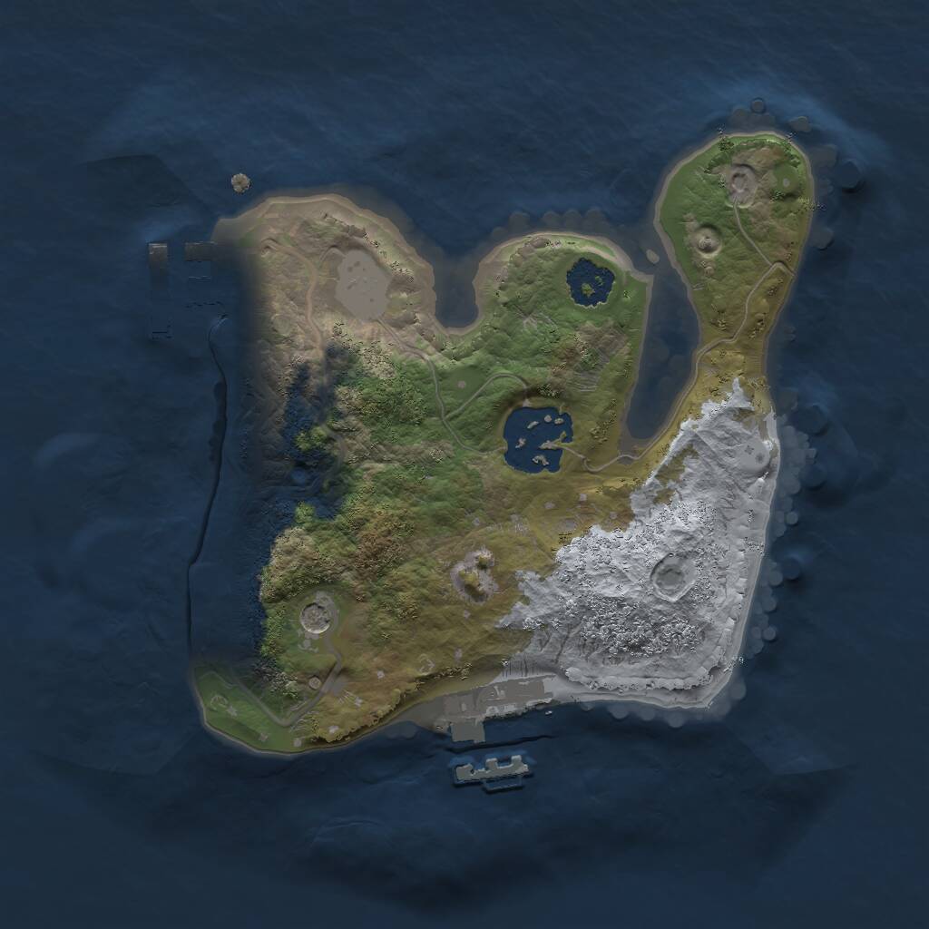 Rust Map: Procedural Map, Size: 2000, Seed: 1716198003, 5 Monuments