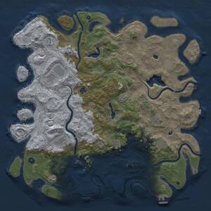 Thumbnail Rust Map: Procedural Map, Size: 4999, Seed: 107694849, 17 Monuments