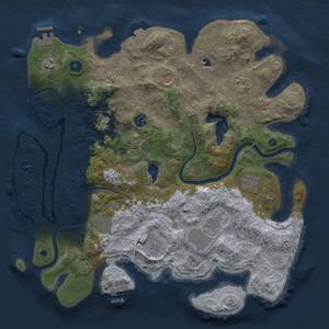 Thumbnail Rust Map: Procedural Map, Size: 4000, Seed: 235656128, 15 Monuments