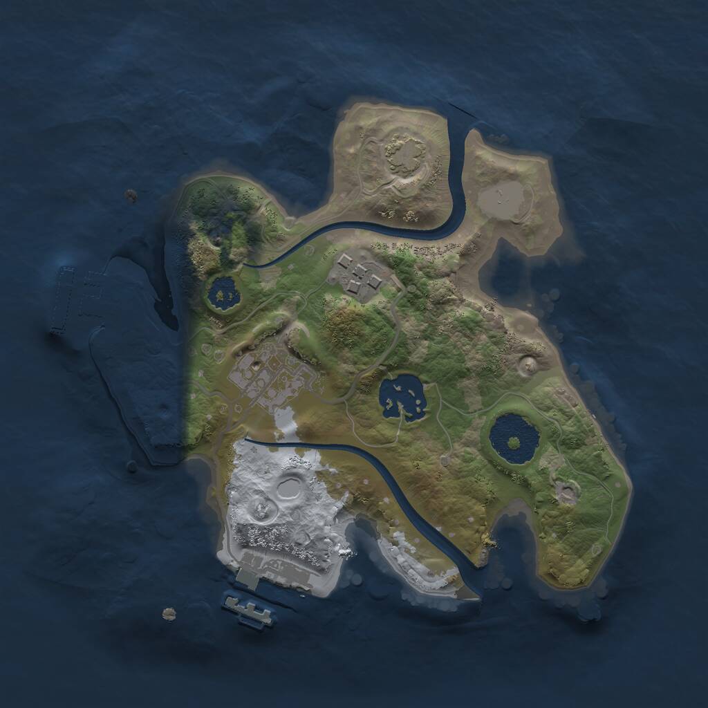 Rust Map: Procedural Map, Size: 2200, Seed: 154875, 7 Monuments