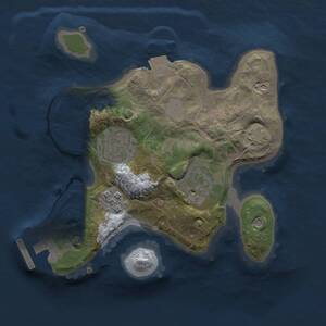 Thumbnail Rust Map: Procedural Map, Size: 2000, Seed: 1985614523, 6 Monuments