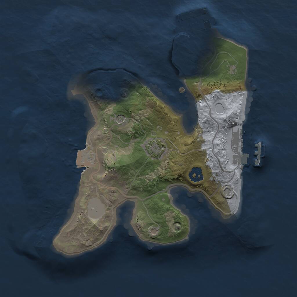 Rust Map: Procedural Map, Size: 2000, Seed: 68139491, 5 Monuments