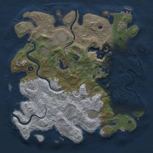 Thumbnail Rust Map: Procedural Map, Size: 4250, Seed: 1288988402, 16 Monuments
